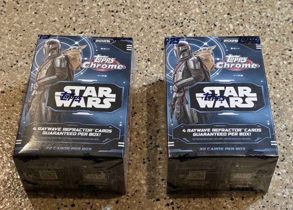 ​2026 Topps Chrome Star Wars Value Blaster Box Lot of 2 Factory Sealed In Hand