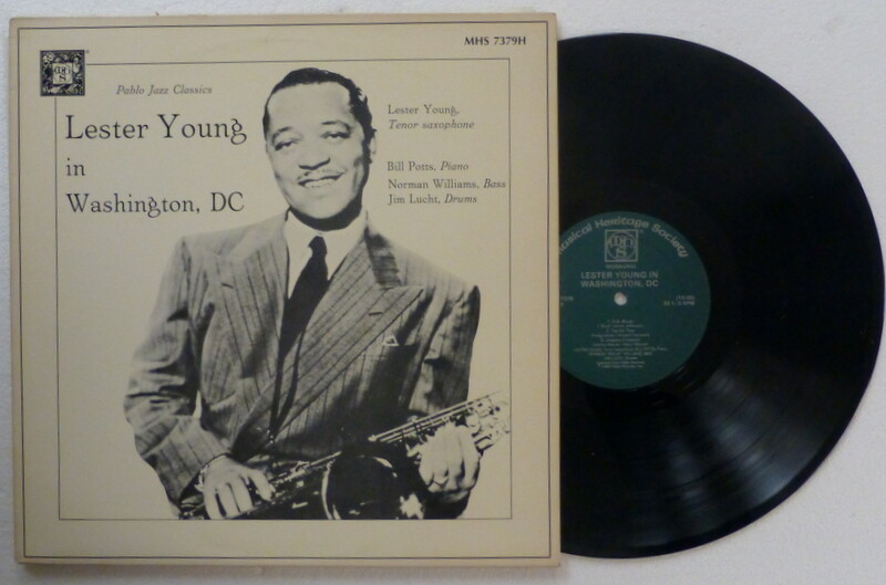 LESTER YOUNG In Washington, DC LP 33 RPM MUSICAL HERITAGE/PABLO VG++ CL 124
