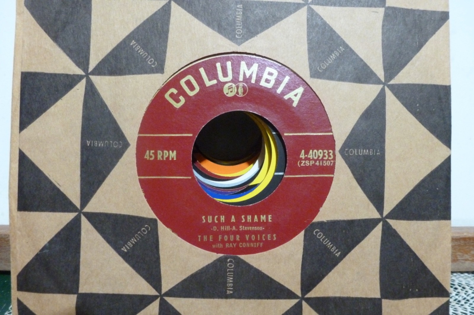 THE FOUR VOICES  ANGEL OF LOVE & SUCH  A SHAME. EXCELLENT. 45.