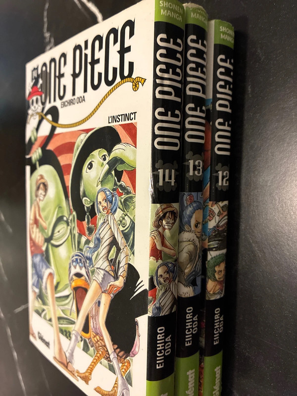 Lot de trois manga one piece tome 12 a 14 numéro blanc