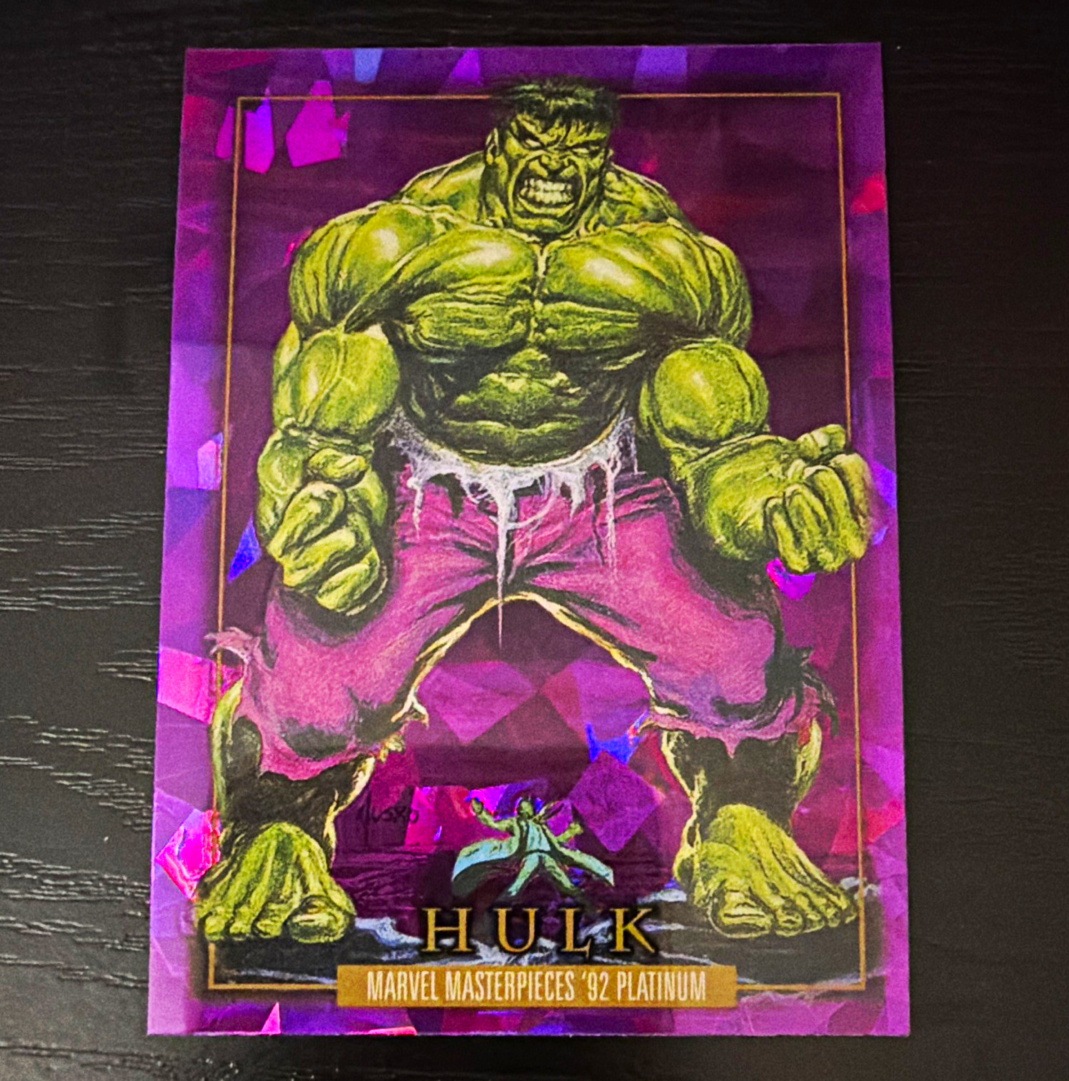 SkyBox Marvel Masterpieces '92 Platinum Hulk #32C Cristalli Viola 2024