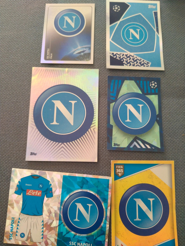 Napoli 6 scudetti figurine panini Champions League