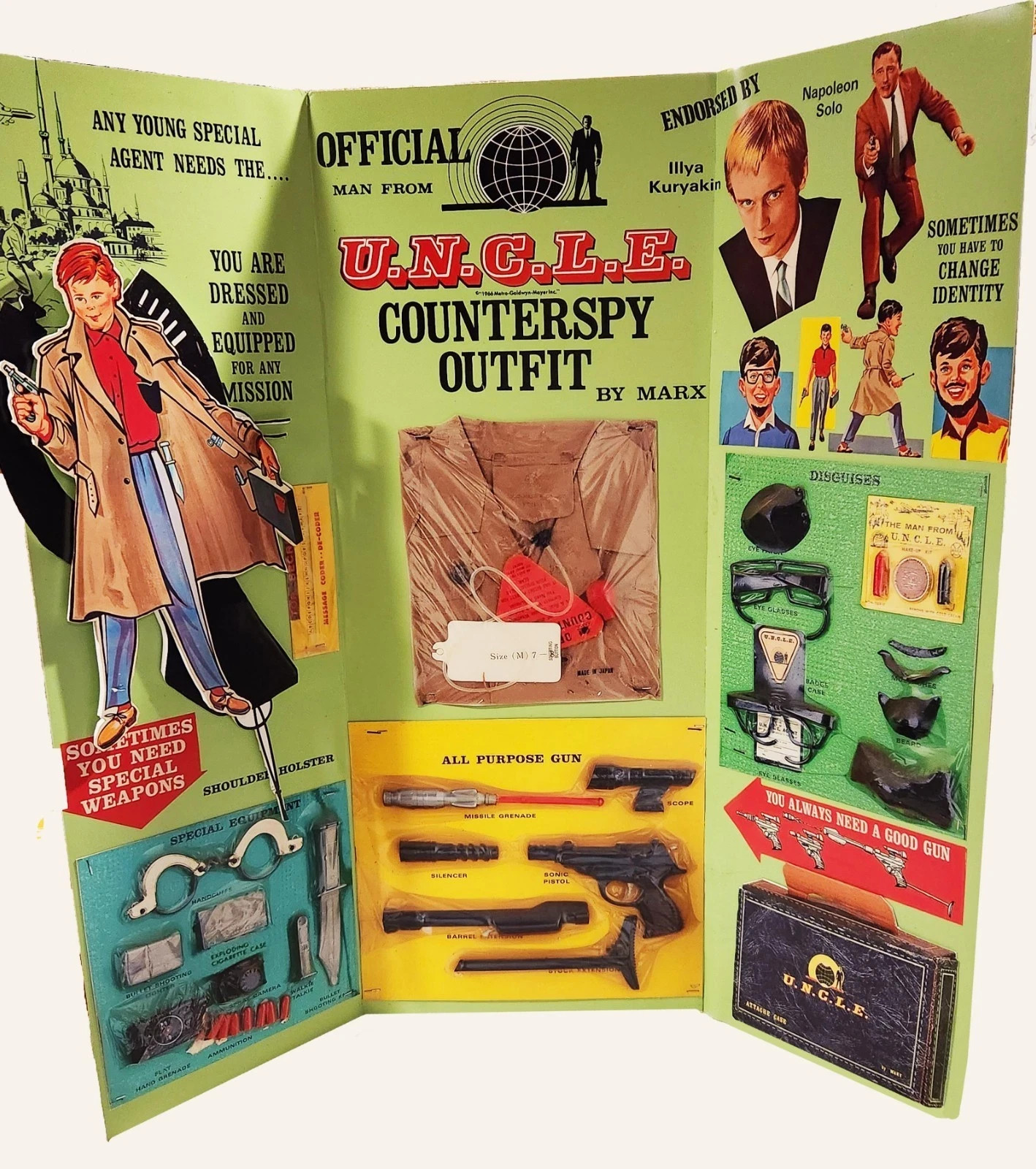 ProtoType - Uomo di U.N.C.L.E Counterspy Outfit Espositore Negozio Trifold - NO GIOCATTOLI
