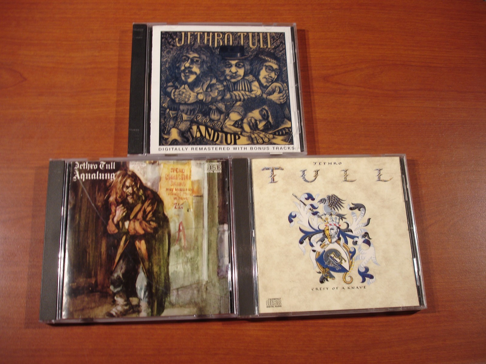 JETHRO TULL  3  CD Lot - Aqualung, Crest of a Knave, & Stand Up!