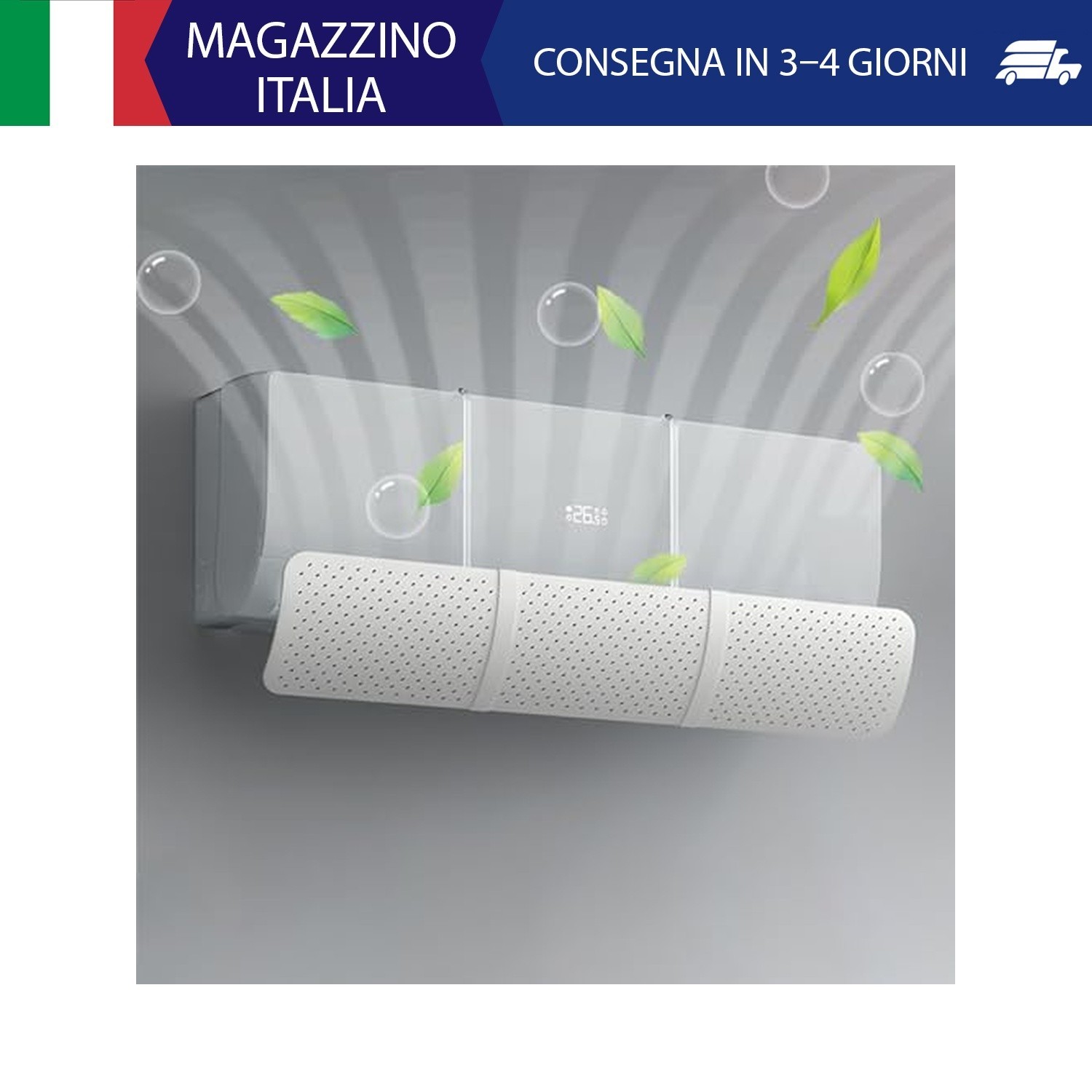 Deflettore per Condizionatore Universale, Regolabile Parabrezza Deflettore Aria