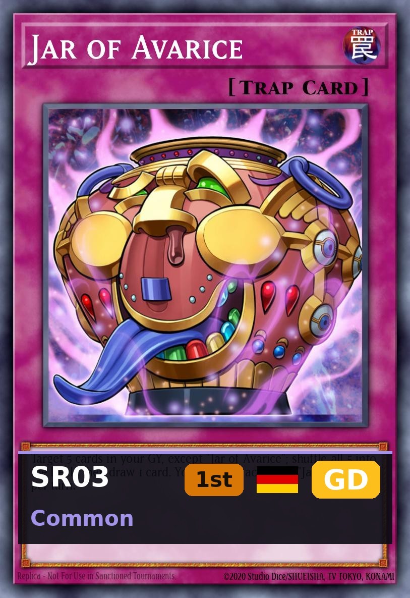 Krug der Trägheit SR03-033 1st Edition GD DE Yu-Gi-Oh