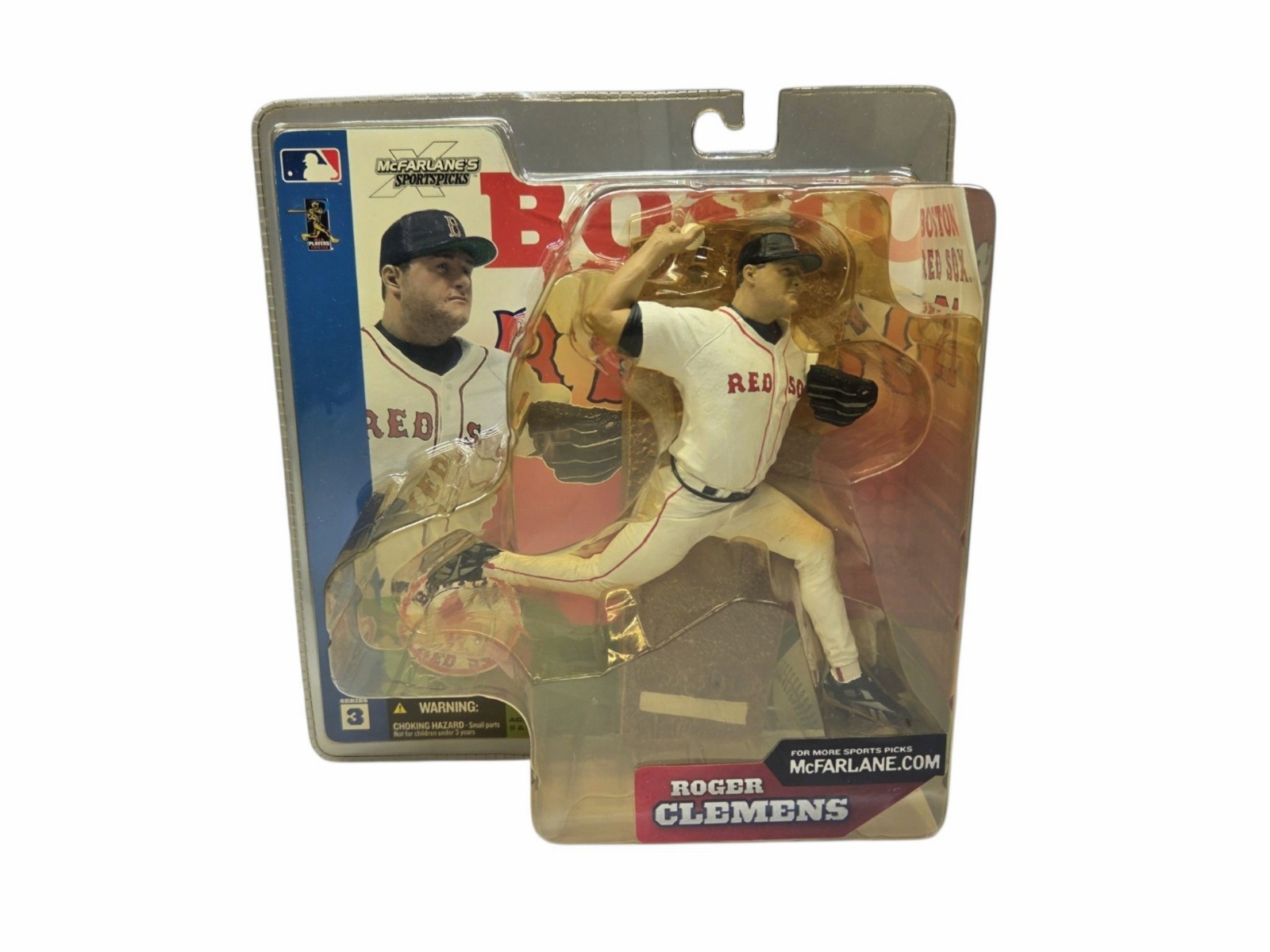 McFarlane Toys MLB Sports Picks Series 3 Roger Clemens White Boston Red Sox 2002