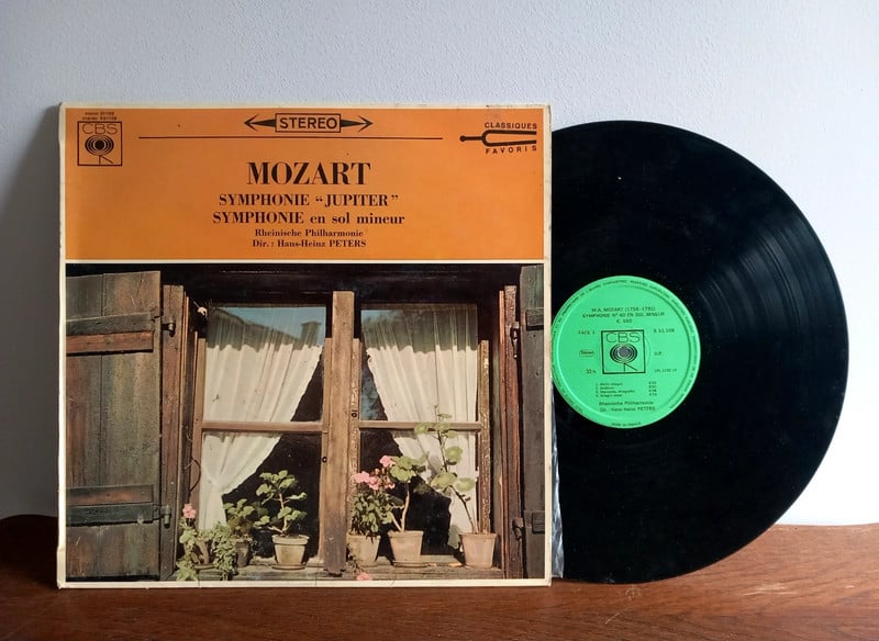 Vinyle 33 tours : Mozart - Symphonie Jupiter, Symphonie en sol mineur