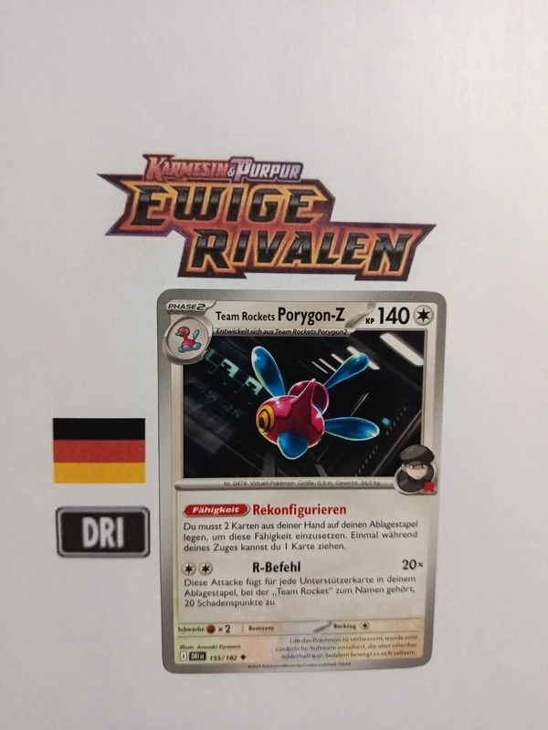 Pokémon | Team Rockets Porycon-Z 155/182 | Karmesin & Purpur - Ewige Rivalen | Pokemon | Deutsch
