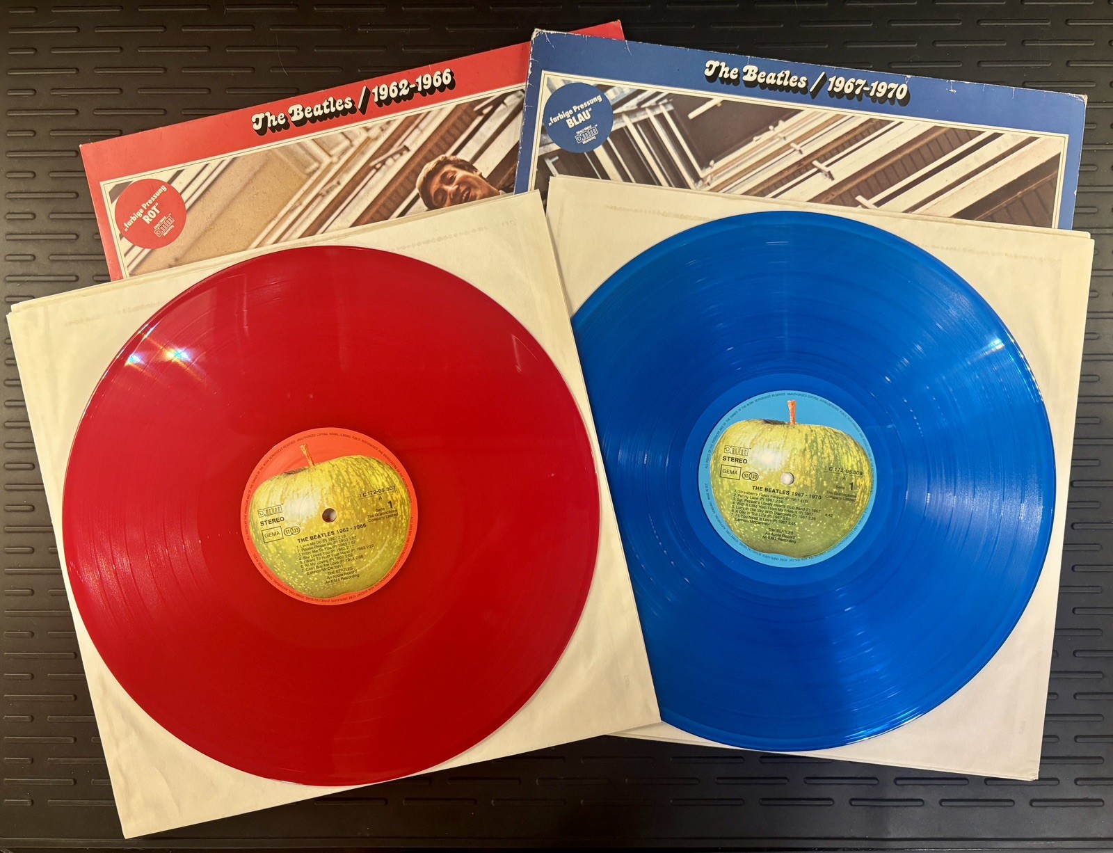 The Beatles German DMM 1962-1966 Red Vinyl 1967-1970 Blue Vinyl 1985 Rare Lot EX