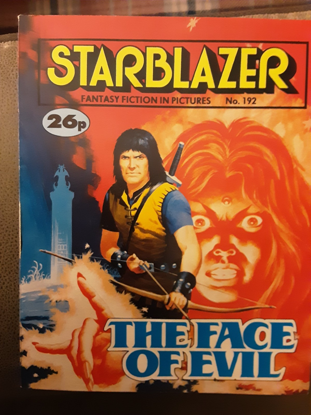 STARBLAZER FANTASY FICTION IN PICTURES COMIC NO 192 "THE FACE OF EVIL" FROM 1987