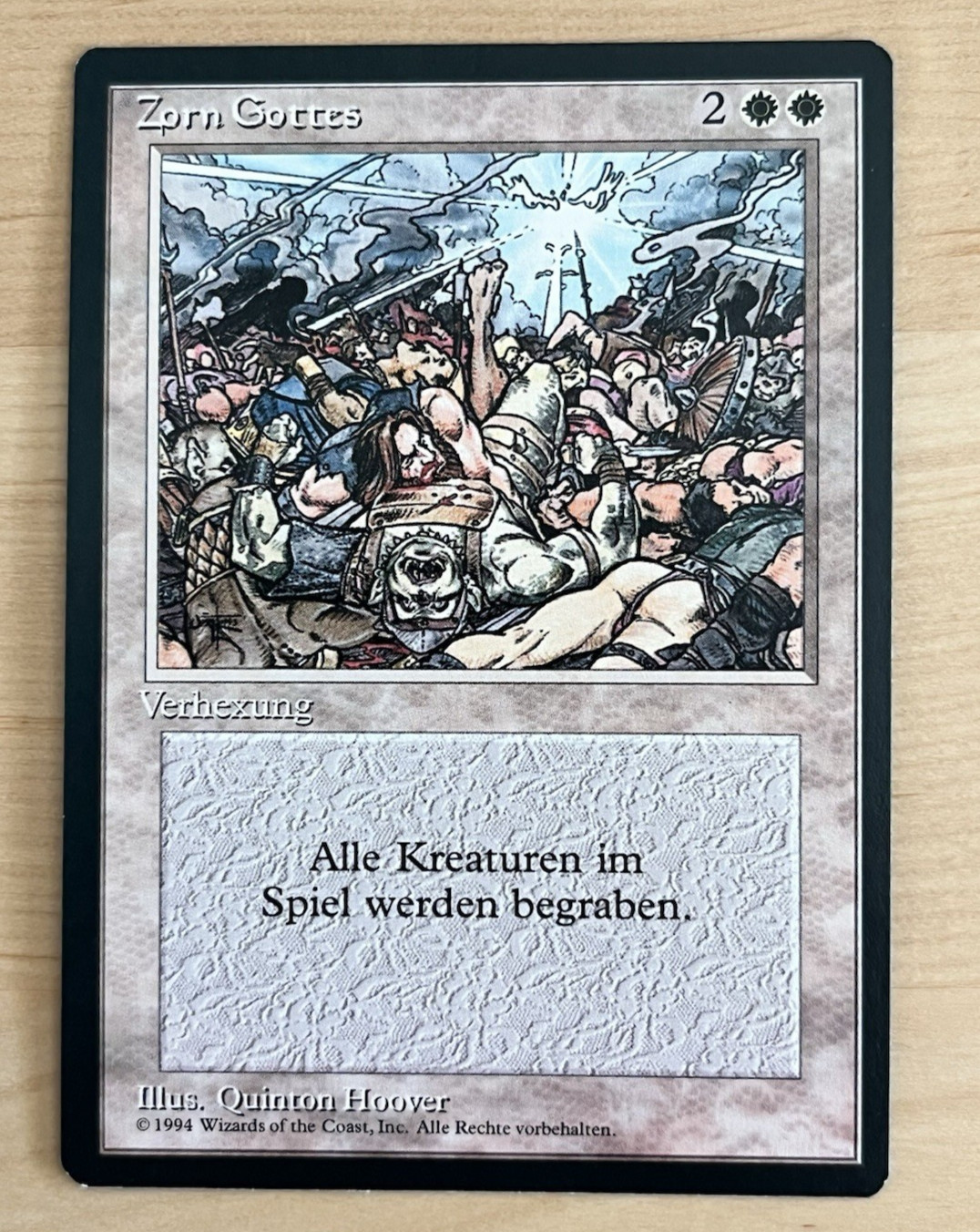 Wrath of God Foreign Black Border FBB tedesco revisionato Magic The Gathering MTG