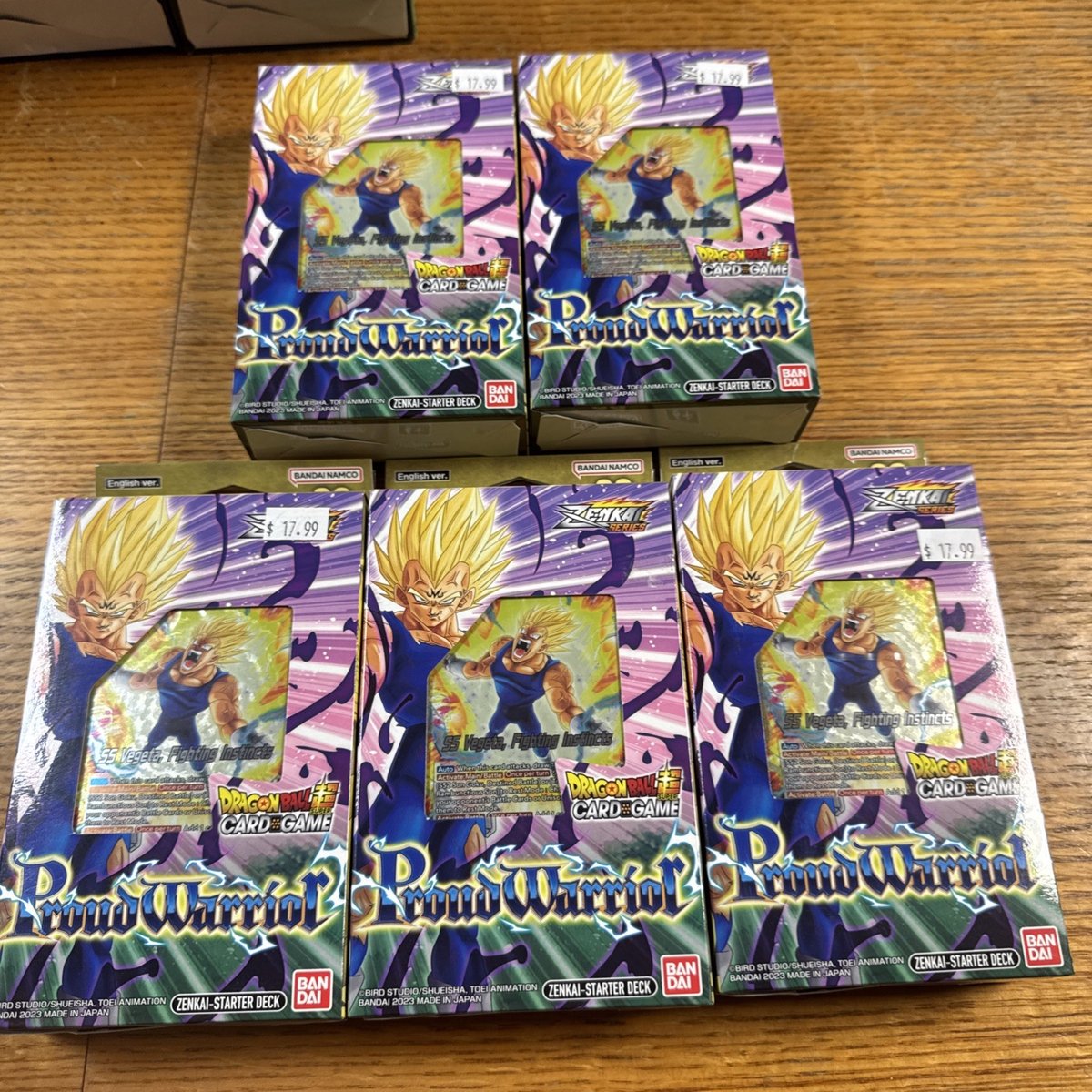 dragon ball super card game Proud Warrior Starter Deck Qty 5