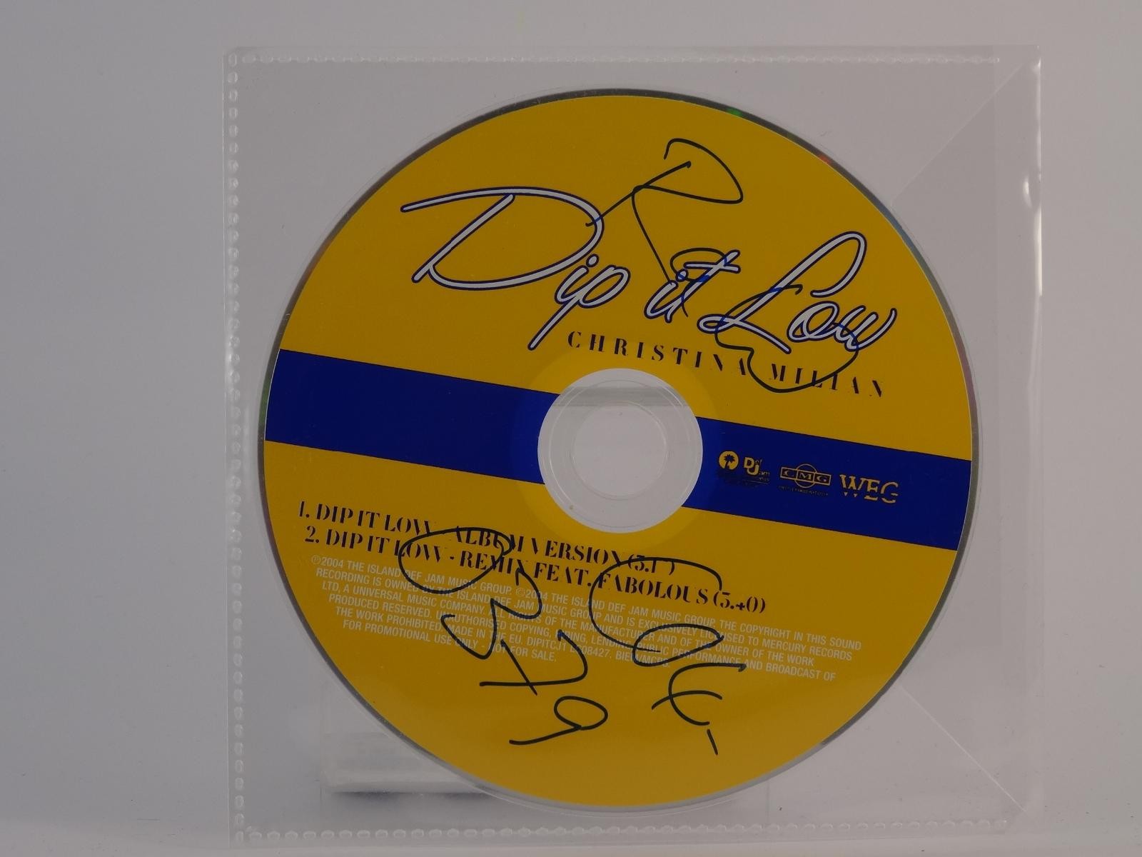CHRISTINA MILIAN  DIP IT LOW (Y1) 2 Track Promo CD Single plus Plastic Sleeve 