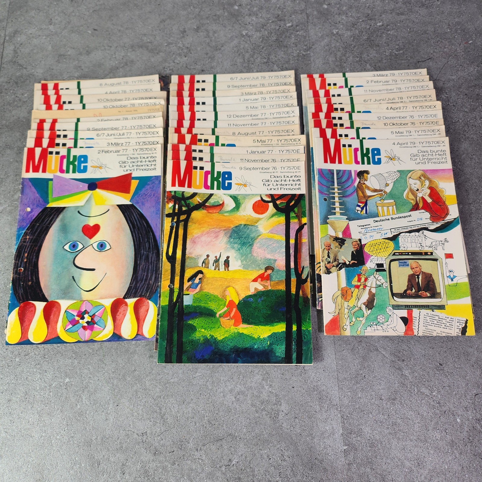 Zanzara Il Colorato Giva Otto Quaderni 31 Edizioni 1970 1976-1979 Scuola Primaria