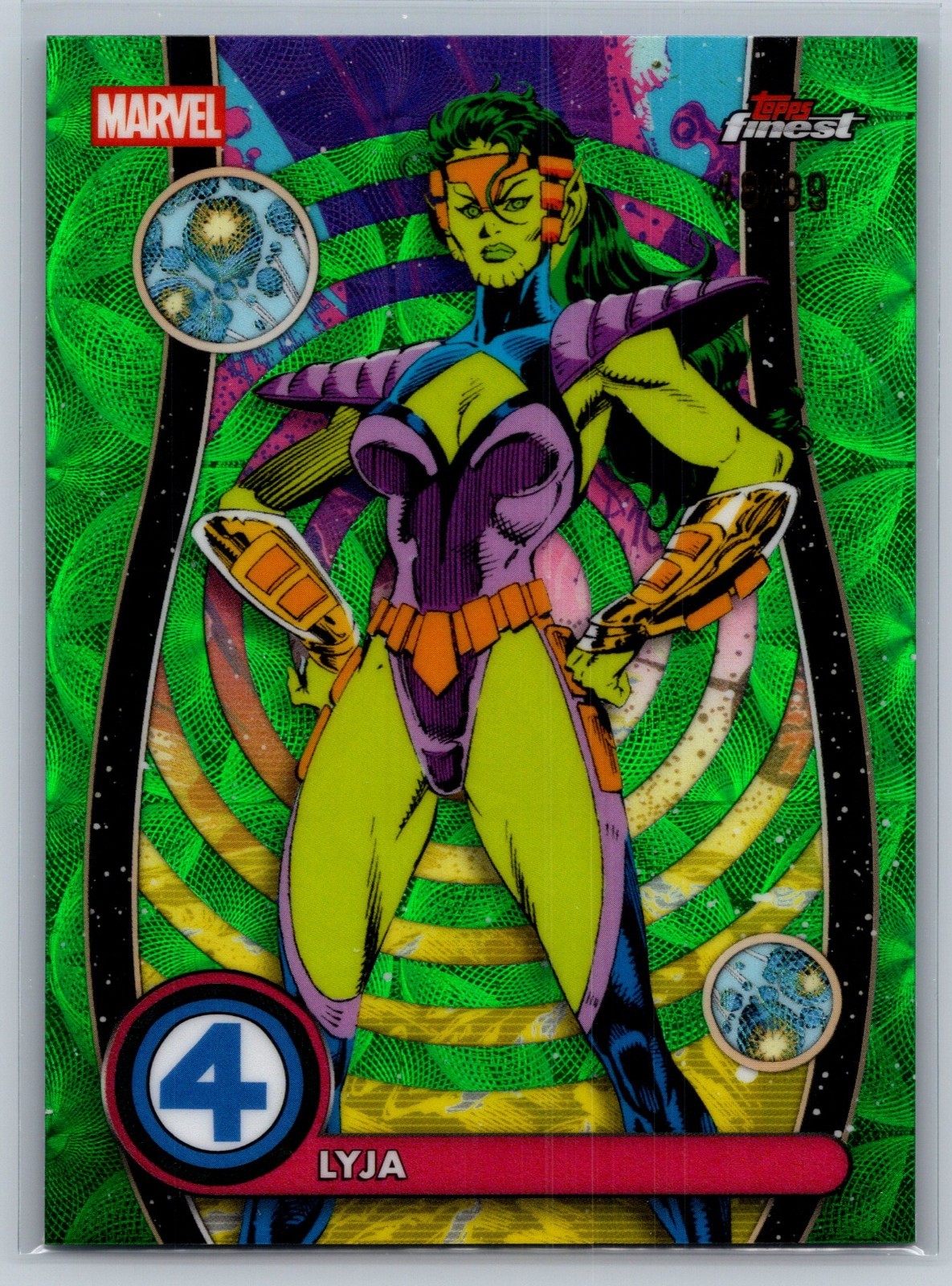 2026 Topps Finest Fantastic Four Lyja #NZ-053 Negative Zone Green 48/99