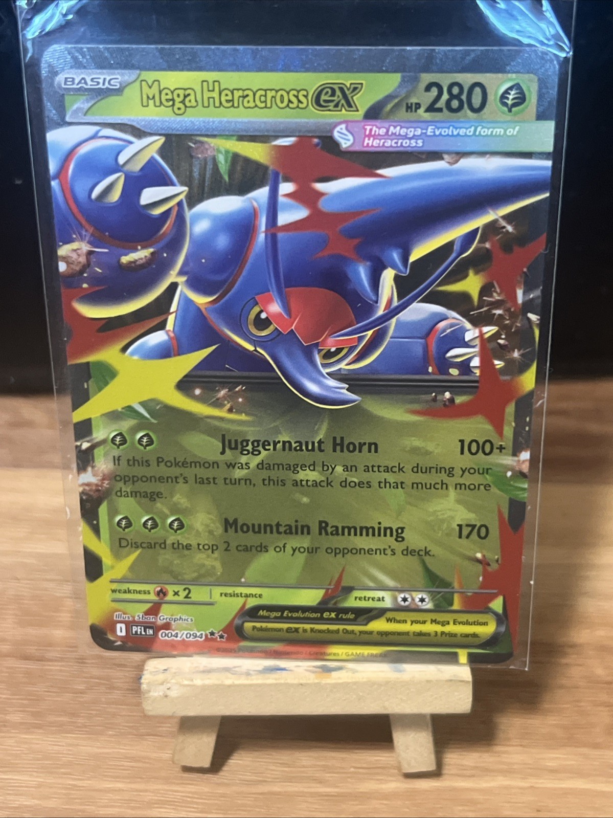 Pokémon Mega Heracross EX Foil 004/094 280 HP Carta Collezionabile Tipo Bug
