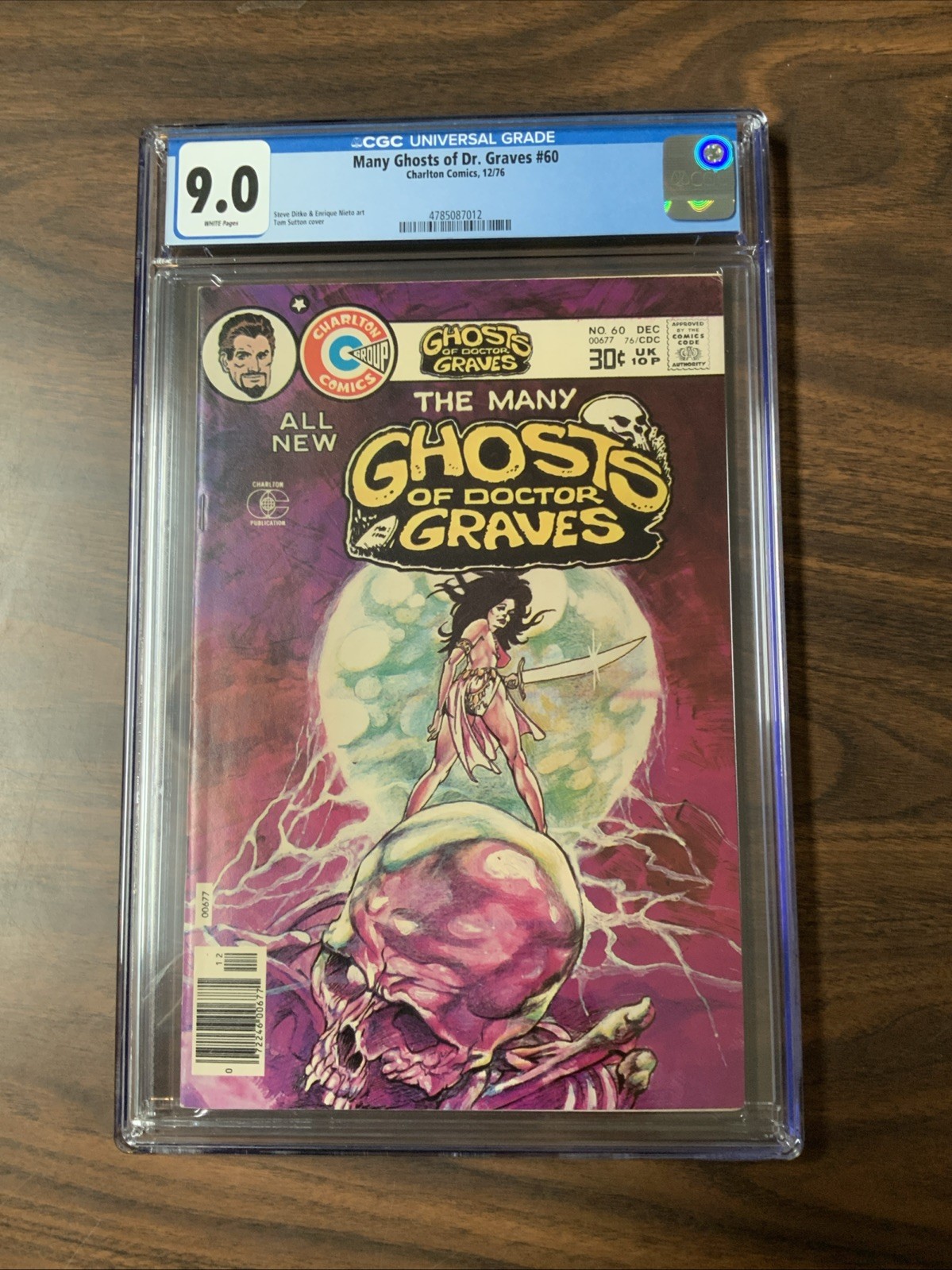The Many Ghosts of Doctor Graves #60 CGC 9.0 PAGINE BIANCHE COPERTINA TOM SUTTON HTF