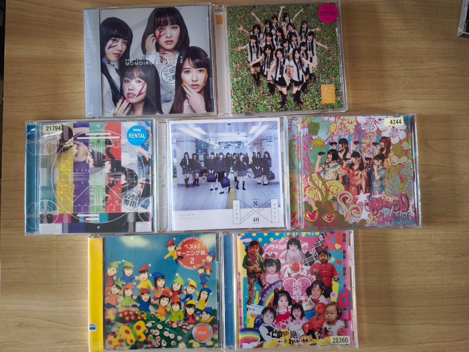 Japan Idol J-Pop CD 7 Set SKE48 Momoiro Clover Z Nogizaka46 Morning Musume Renta