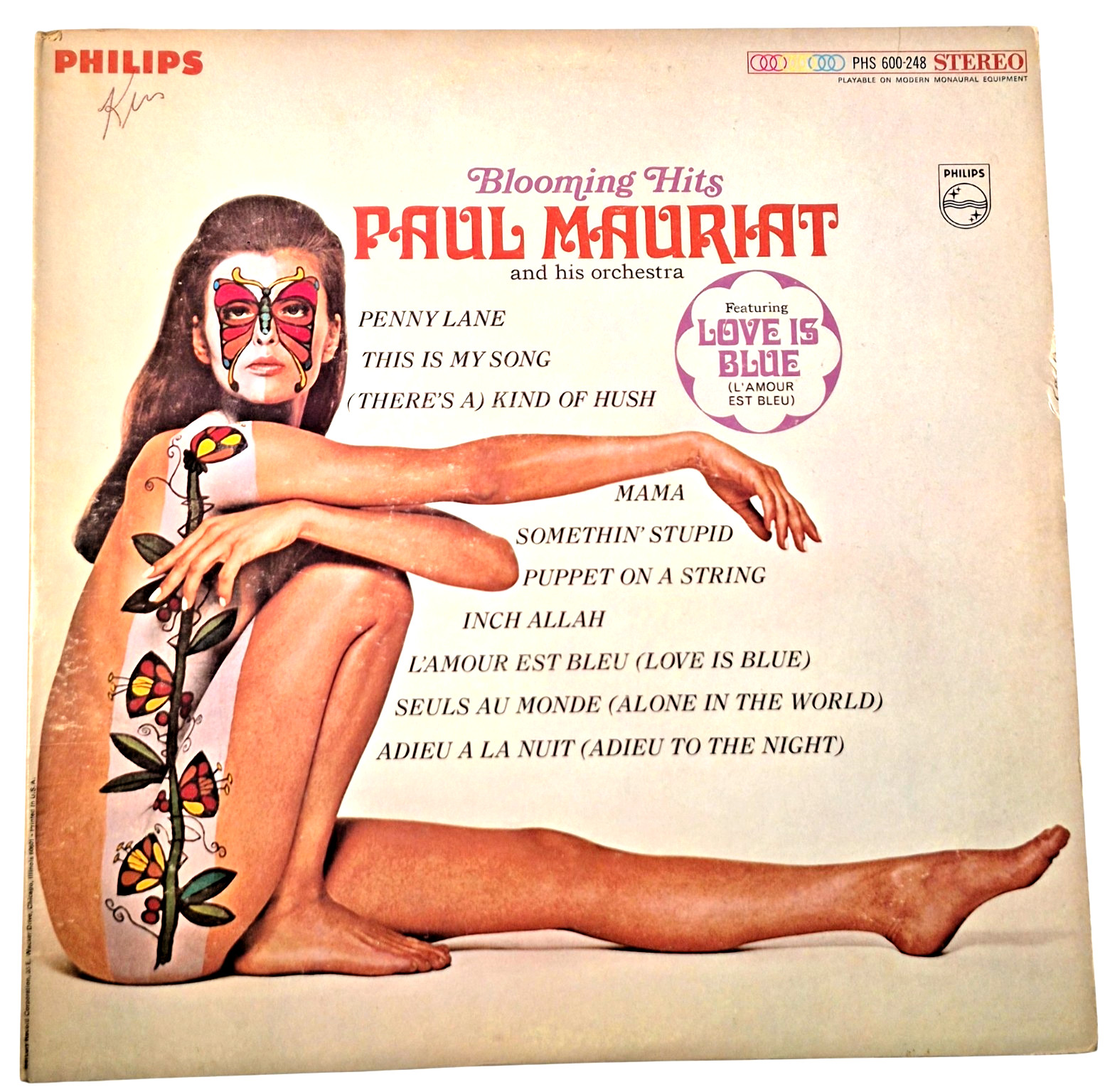 Paul Mauriat Blooming Hits 1967 Vinyl LP Philips PHS 600-248 Stereo Love Is Blue