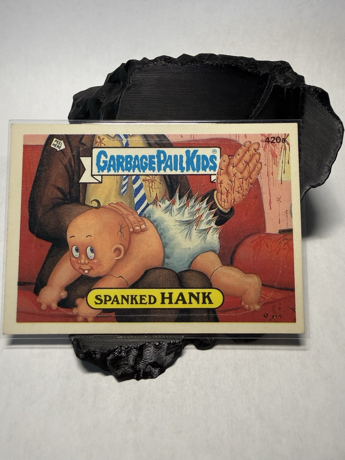 Topps Garbage Pail Kids 1987 serie 11 #420a sculacciato Hank