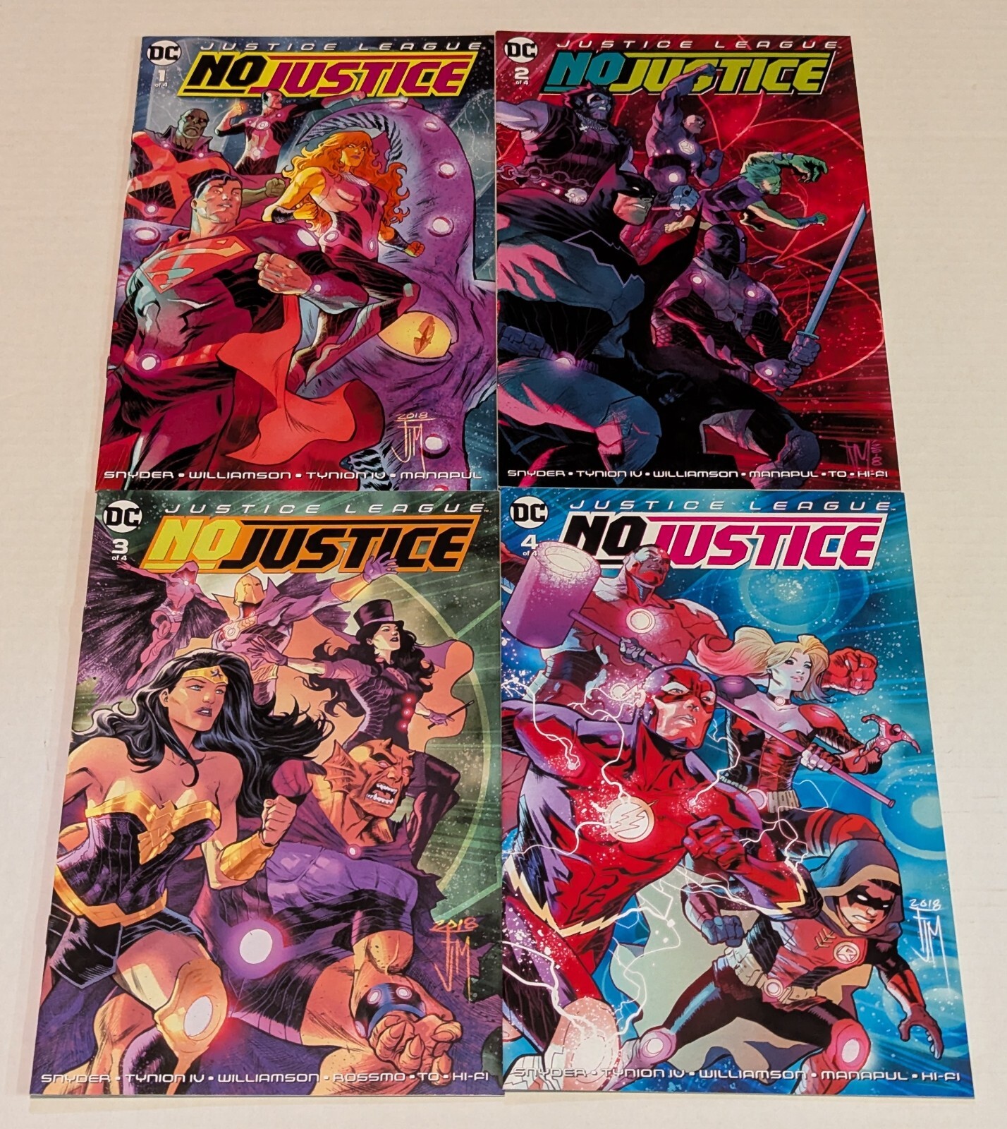 Justice League No Justice 1 2 3 4 DC Comics Batman Superman Wonder Woman 