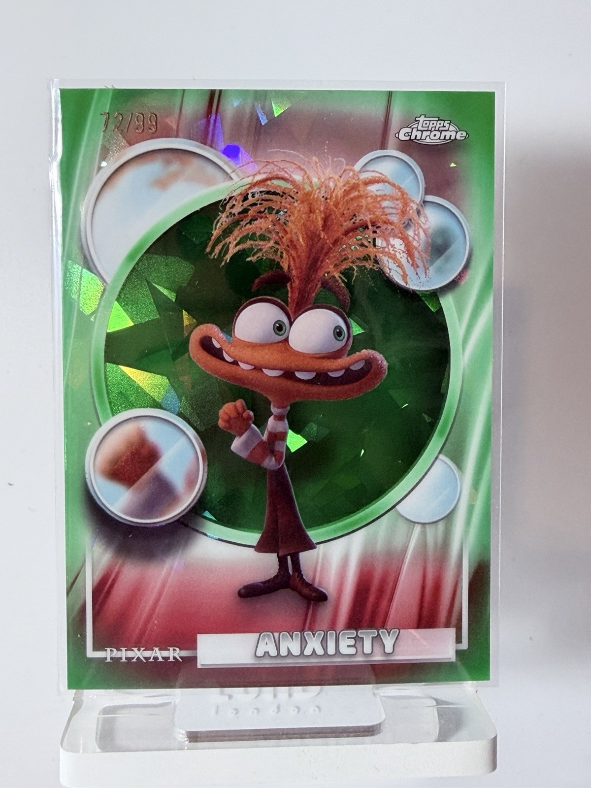 2026 Topps Disney Chrome Sapphire ANXIETY Green /99