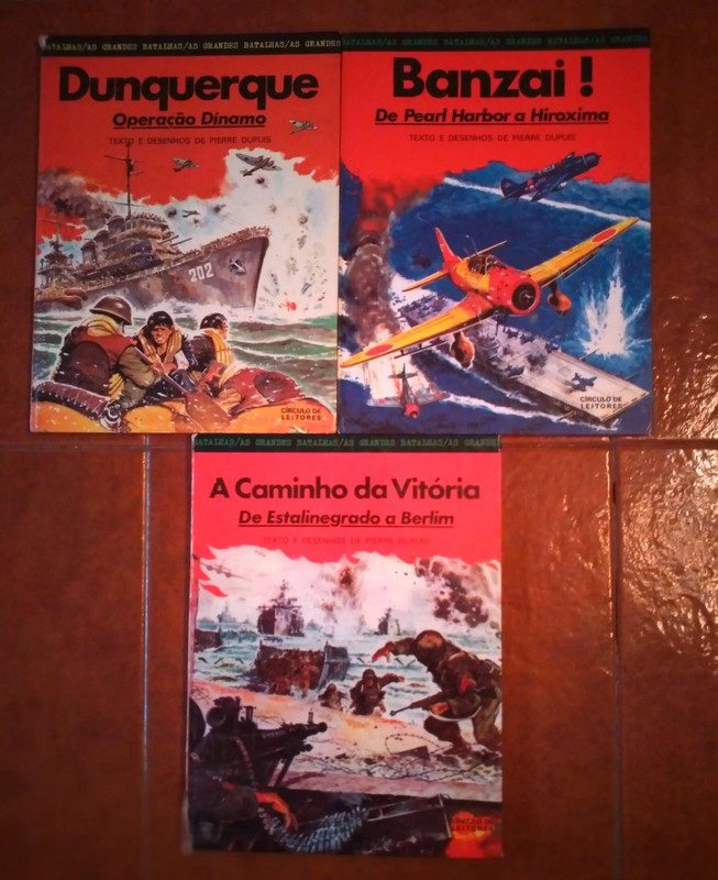 3 Livros de Bd, As Grandes Batalhas, Círculo de Leitores