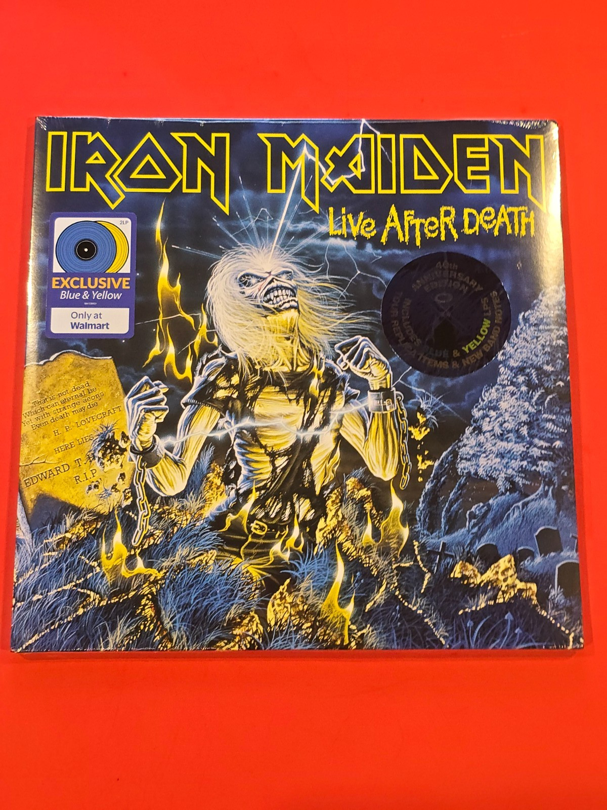 Iron Maiden Live After Death SEALED 2025 40th Anniversary Blue Yellow Vinyl 2LP