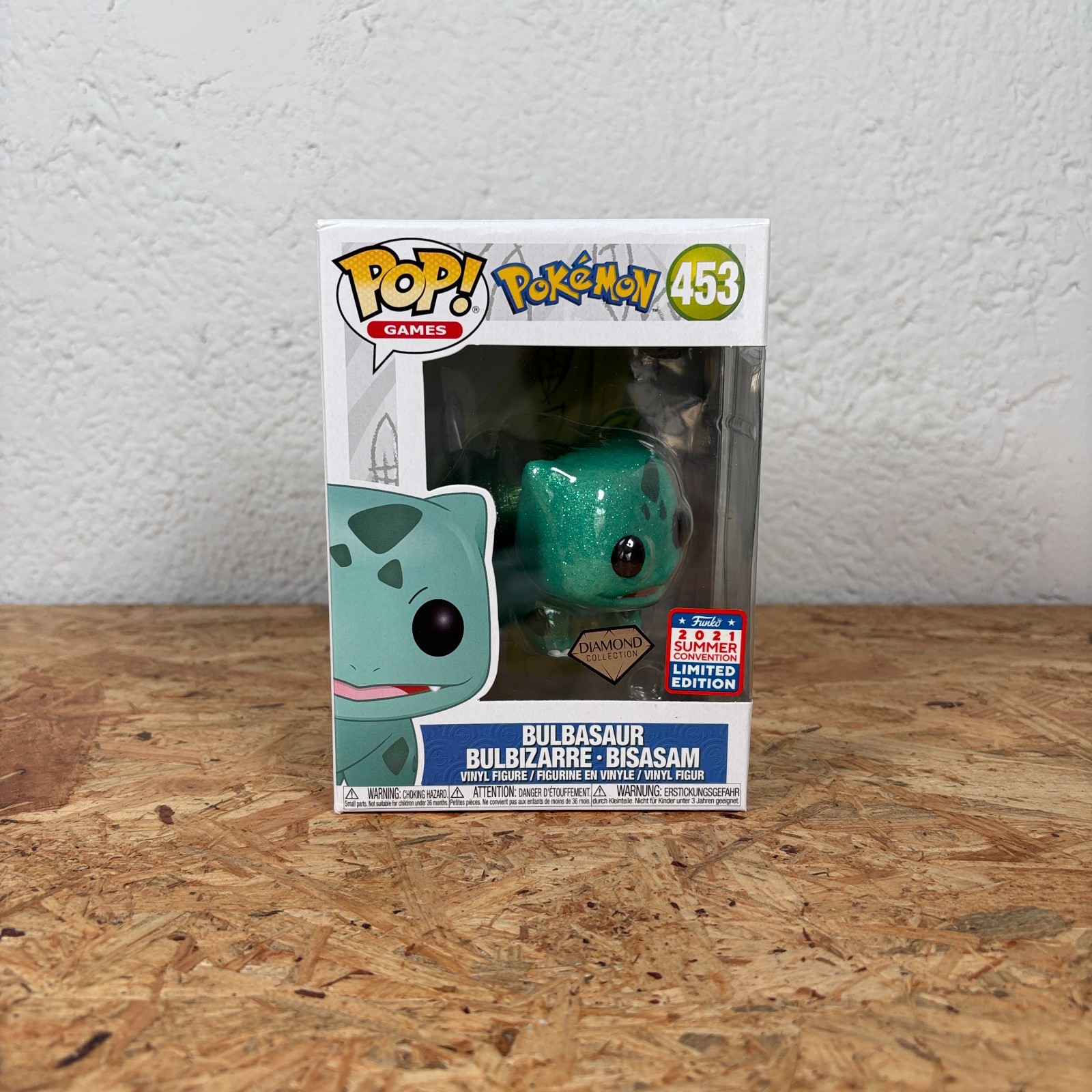 FUNKO POP POKEMON BULBASAUR 453 DIAMOND COLLECTION SUMMER CONVENTION 2021