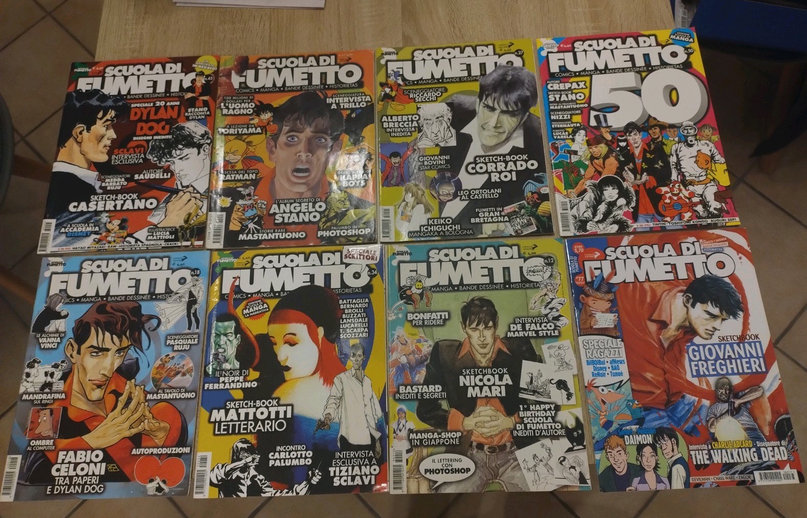 DYLAN DOG su Scuola di fumetto - 8 riviste - 1^ Edizione - Sclavi
