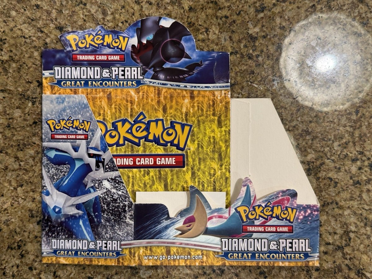 Pokémon vuoto TCG Diamante e Perla Grandi Incontri Booster Box Espositore senza confezioni
