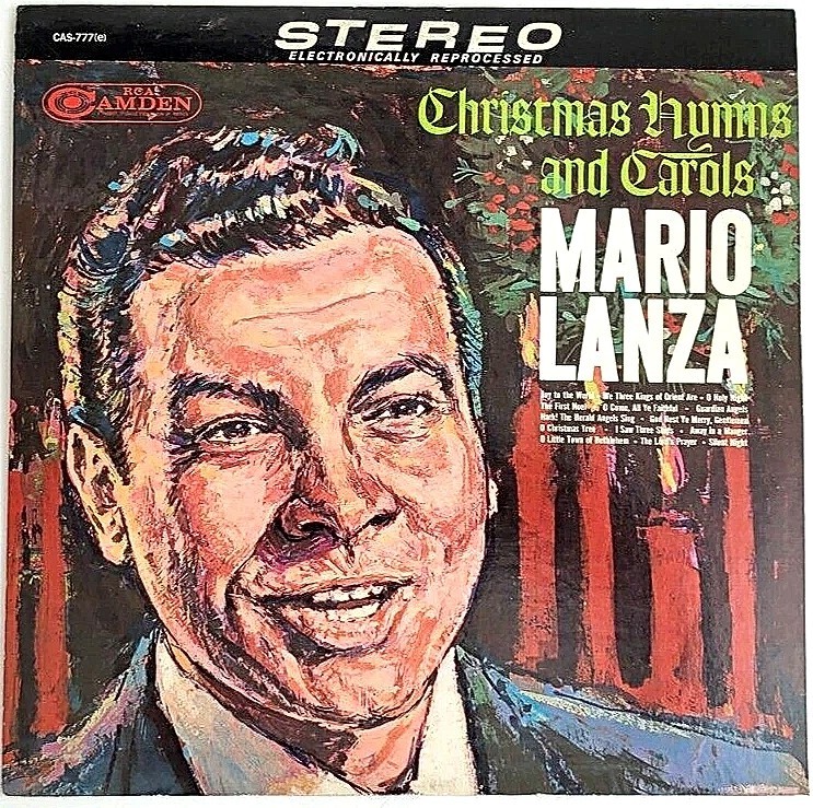 Mario Lanza-Christmas Hymns And Carols Record LP Mono 1964 RCA Camden VG+/EX