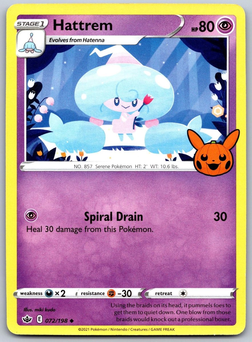 Hattrem 072/198 Promo Trucco o Scambio BOOster Pokemon quasi come nuovo