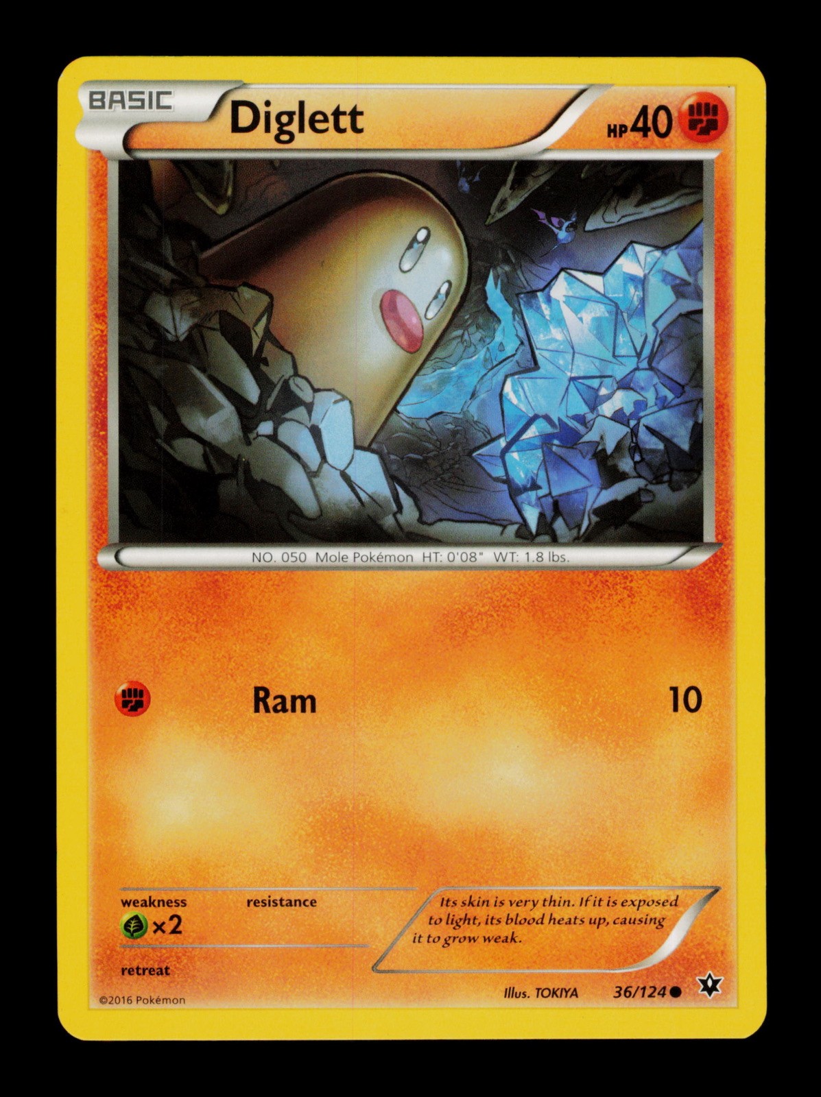Diglett 36/124 Fates Collide Pokémon Trading Card TCG