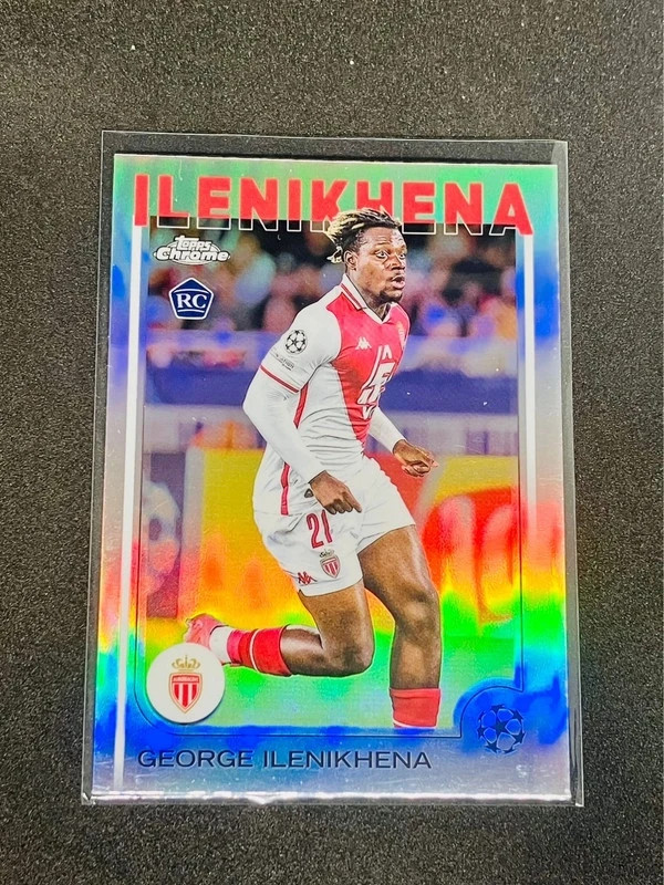 2024-25 Topps Chrome Uefa UCC - George Ilenikhena Monaco Refractor Rookie Card RC