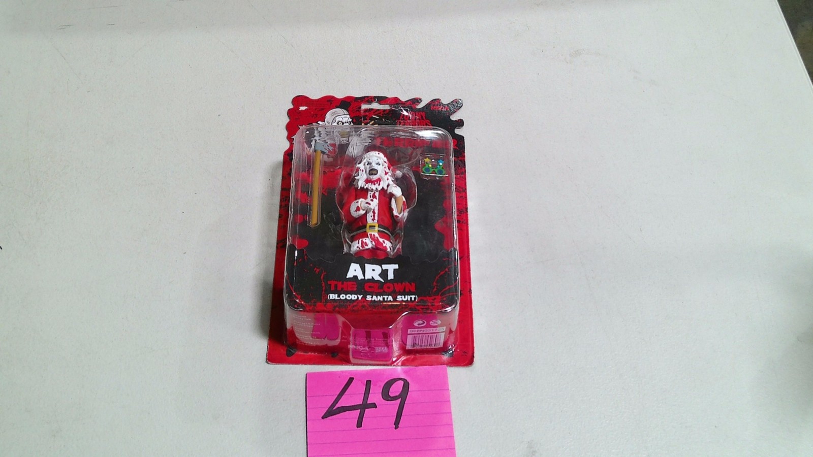 Toony Terrors ART The Clown Action Figure Giocattolo in Scatola Rosso Sanguinato Babbo Natale Suit Usato