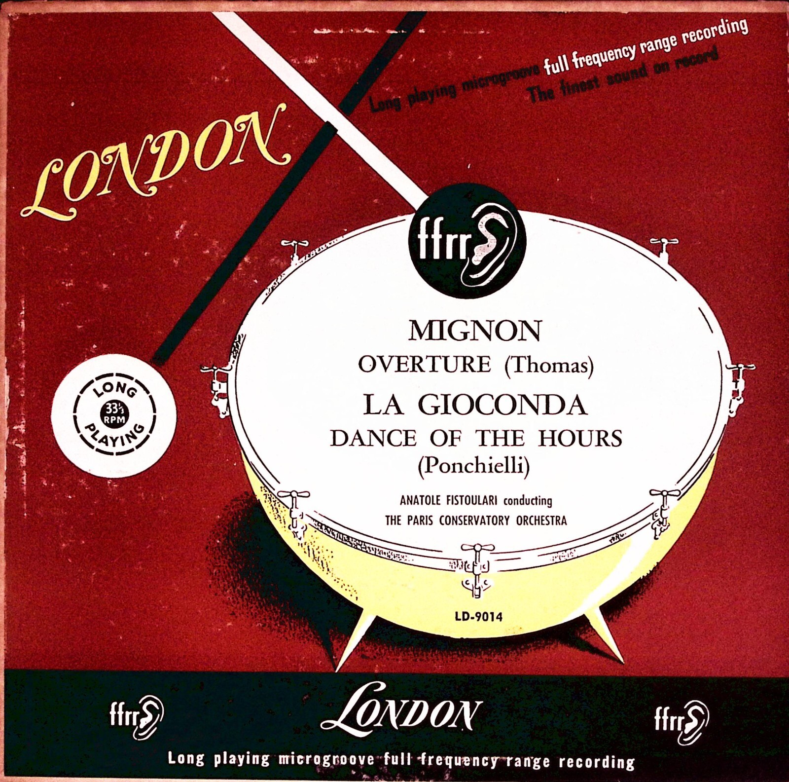 MIGNON OVERTURE LA GIOCONDA DANCE OF THE HOURS LONDON 10" VINYL LP 756