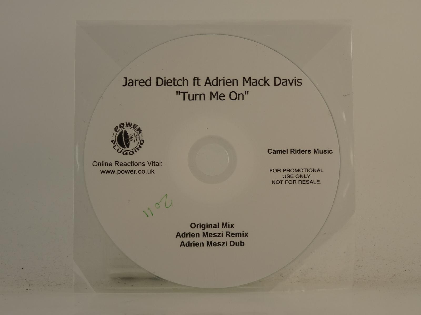 JARED DIETCH FT ADRIEN MCK DAVIS TURN ME ON (H1) 3 Track Promo CD Single includi