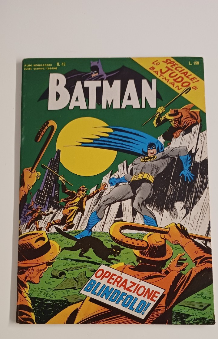 BATMAN  MONDADORI ORIGINALE NON DI RESA N. 42  1968 OTTIMO+