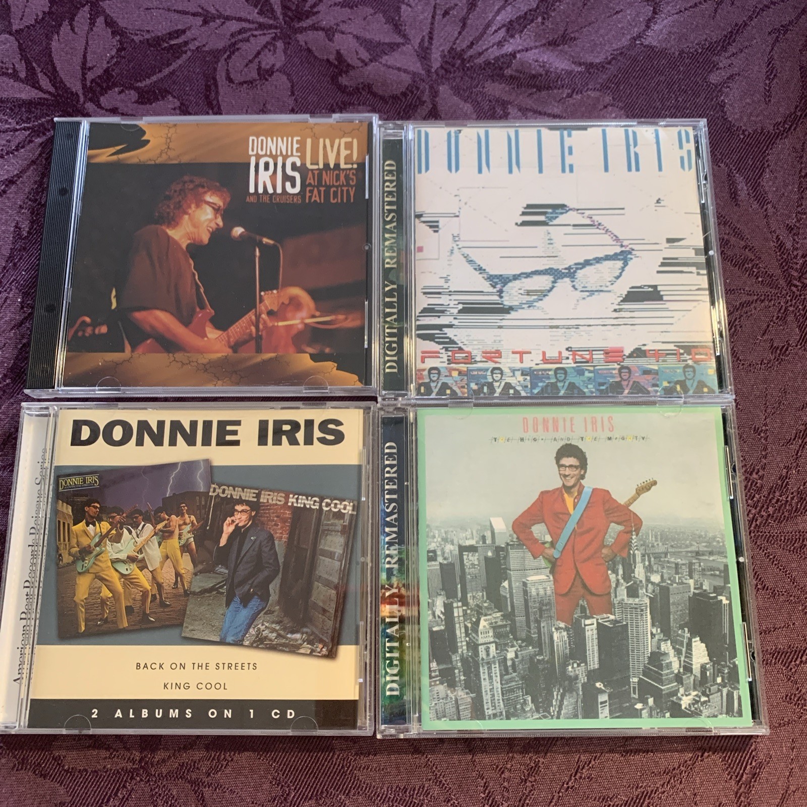 Donnie Iris 4 CD Lot Live! At Nick's Fat City/Fortune 410/King Cool/High Mighty