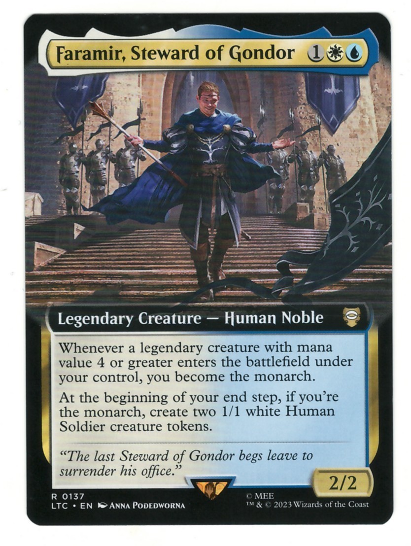 MTG Faramir Steward of Gondor Borderless Signore degli Anelli Magic The Gathering TCG