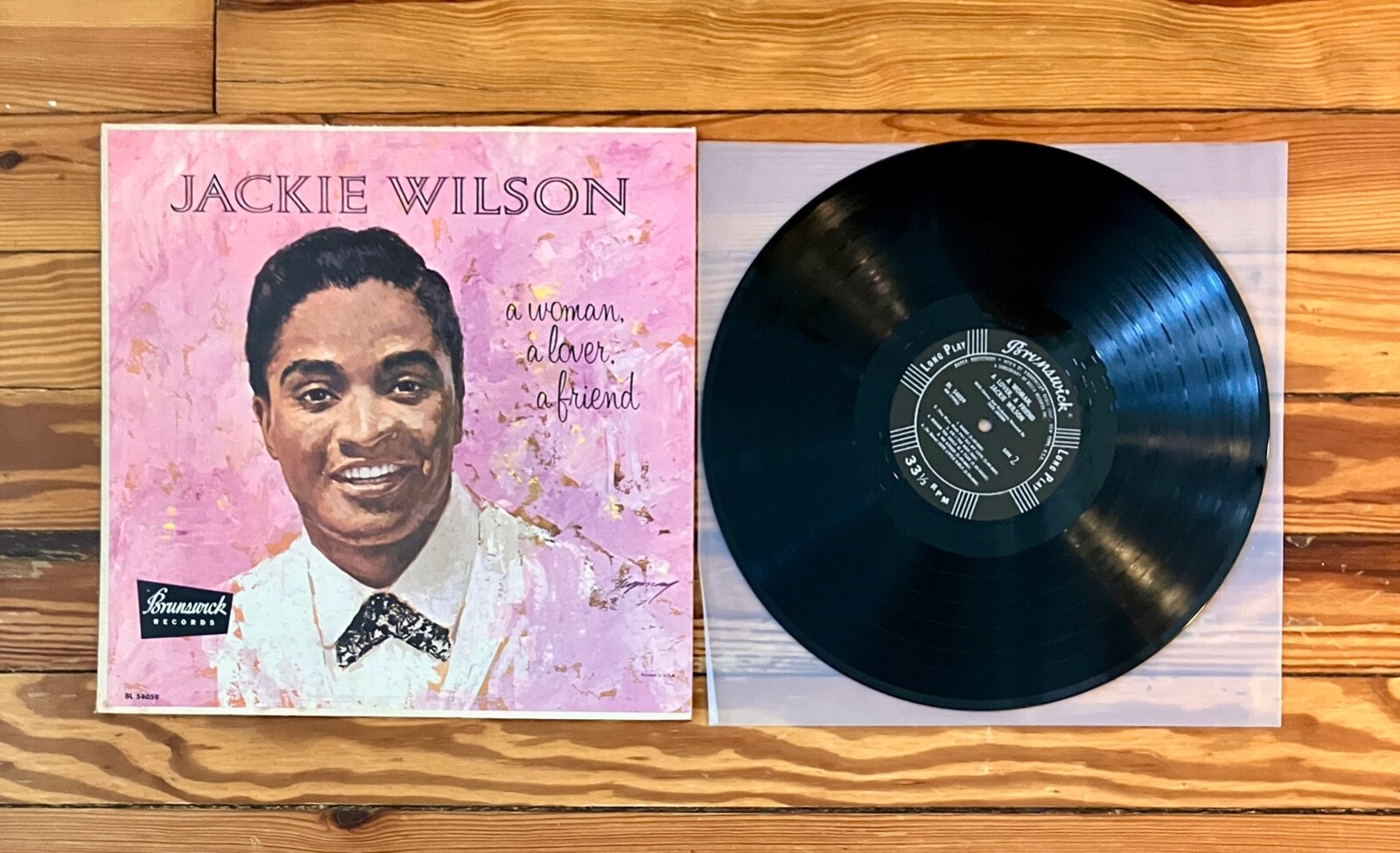 Jackie Wilson: A Woman, A Lover, A Friend LP Vinyl US Brunswick Mono 1963 VG+VG+