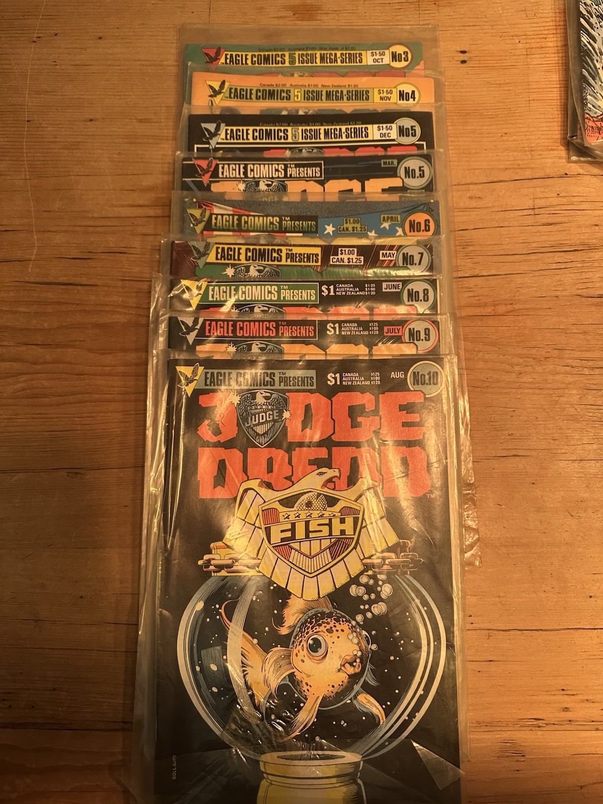 Judge Dredd Eagle Comics Selection of 9 Issues Judge Dredd