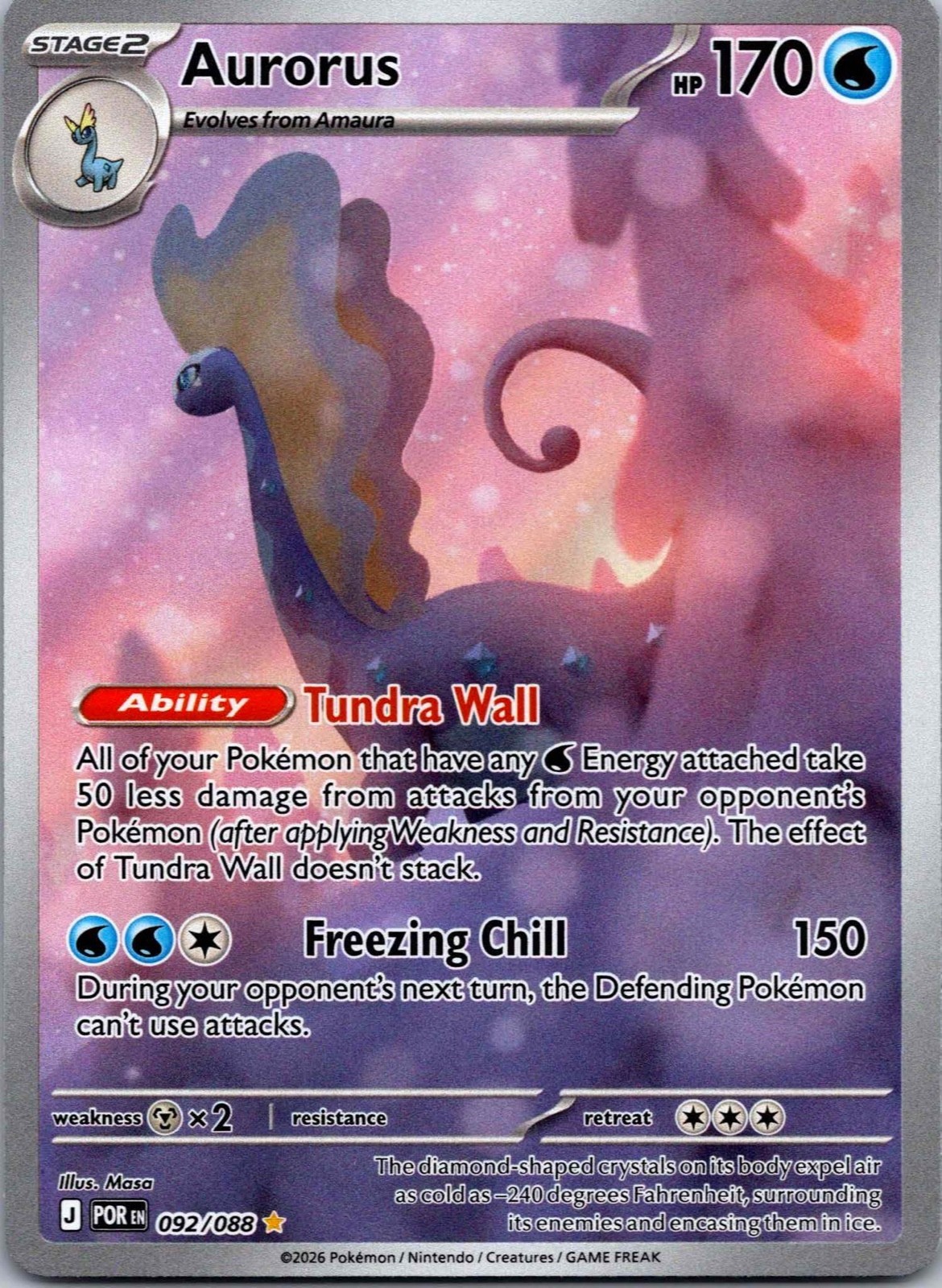 Aurorus Holo Illustrazione Rara ME03: Ordine Perfetto 092/088 NM