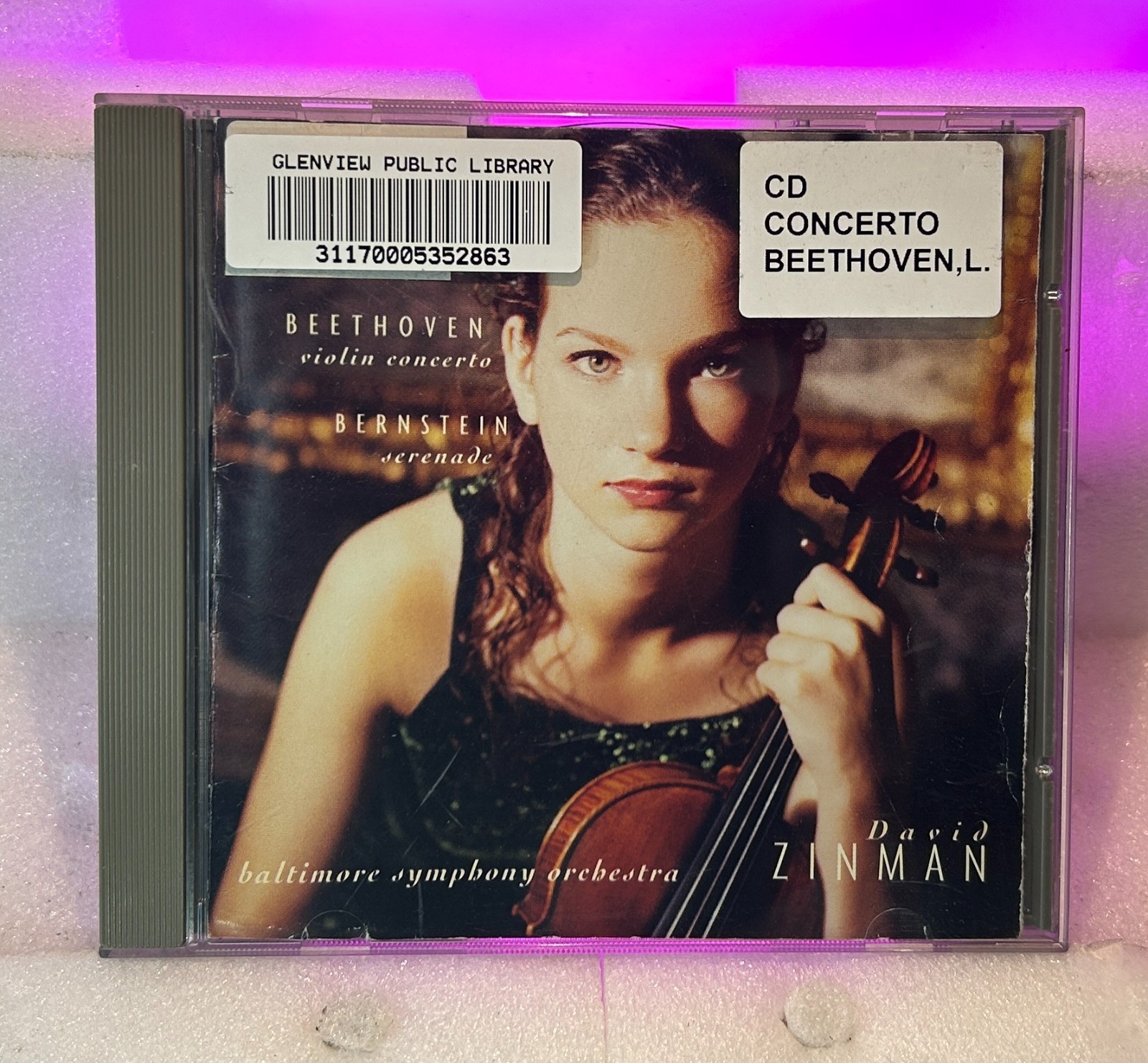 Beethoven & Bernstein by Hilary Hahn (CD, 1999, Sony) W/ Case, Tested