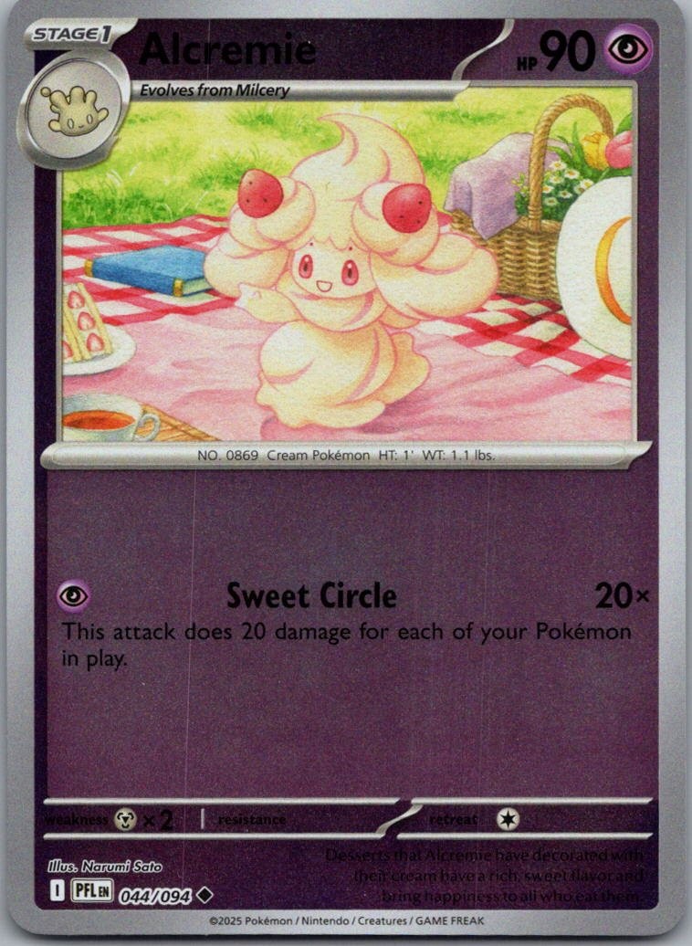 Alcremie Reverse Holo Non Comune ME02: Fiamme Fantastiche 044/094 quasi nuovo