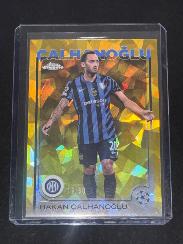 🔥 Hakan Çalhanoğlu Gold Geometric 19/50 | Topps Chrome UEFA 2024/25 | Inter Milan