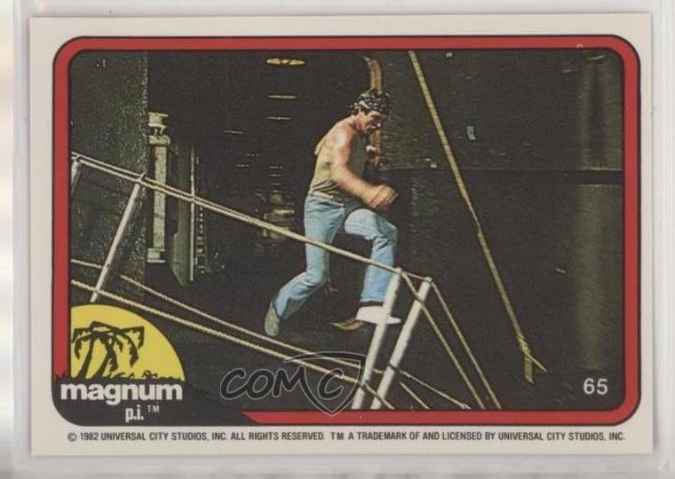 1983 Donruss Magnum PI Tom Selleck Thomas Magnum #65 z6d