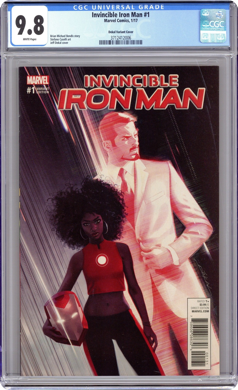 Invincible Iron Man 1B Dekal 1:25 Variant CGC 9.8 2017 3712412006